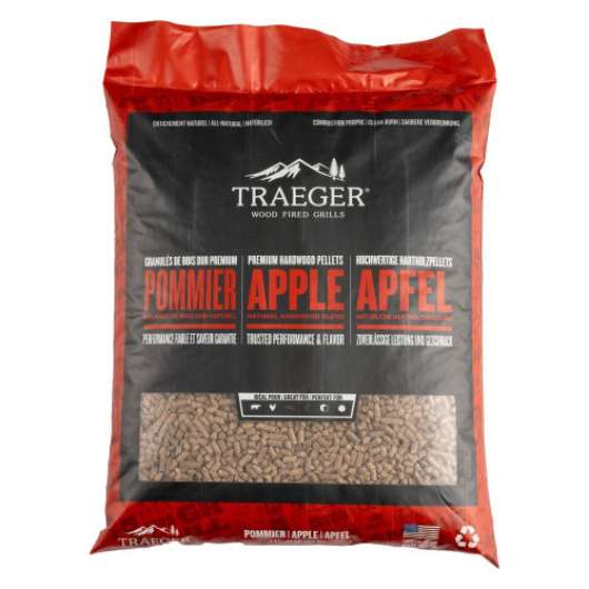 Traeger - Äpple träpellets. 9 kg - snabb leverans